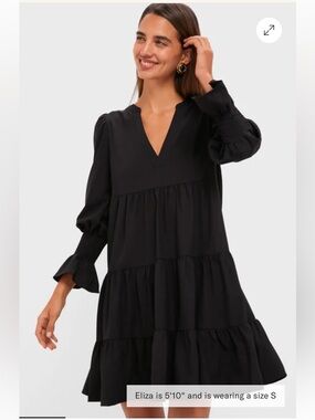 Pomander Place Black Crepe Kenzo Dress Black Size XL/14